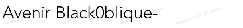 Avenir Black0blique字体转换